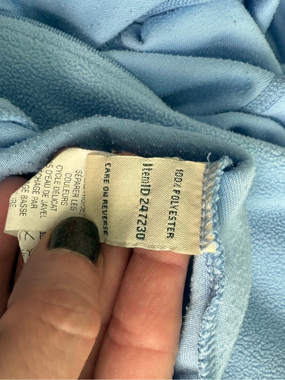 LL Bean Trail Fleece Jacket Women S Small Blue Full Zip Mock Neck Pocket - Picture 5 of 5